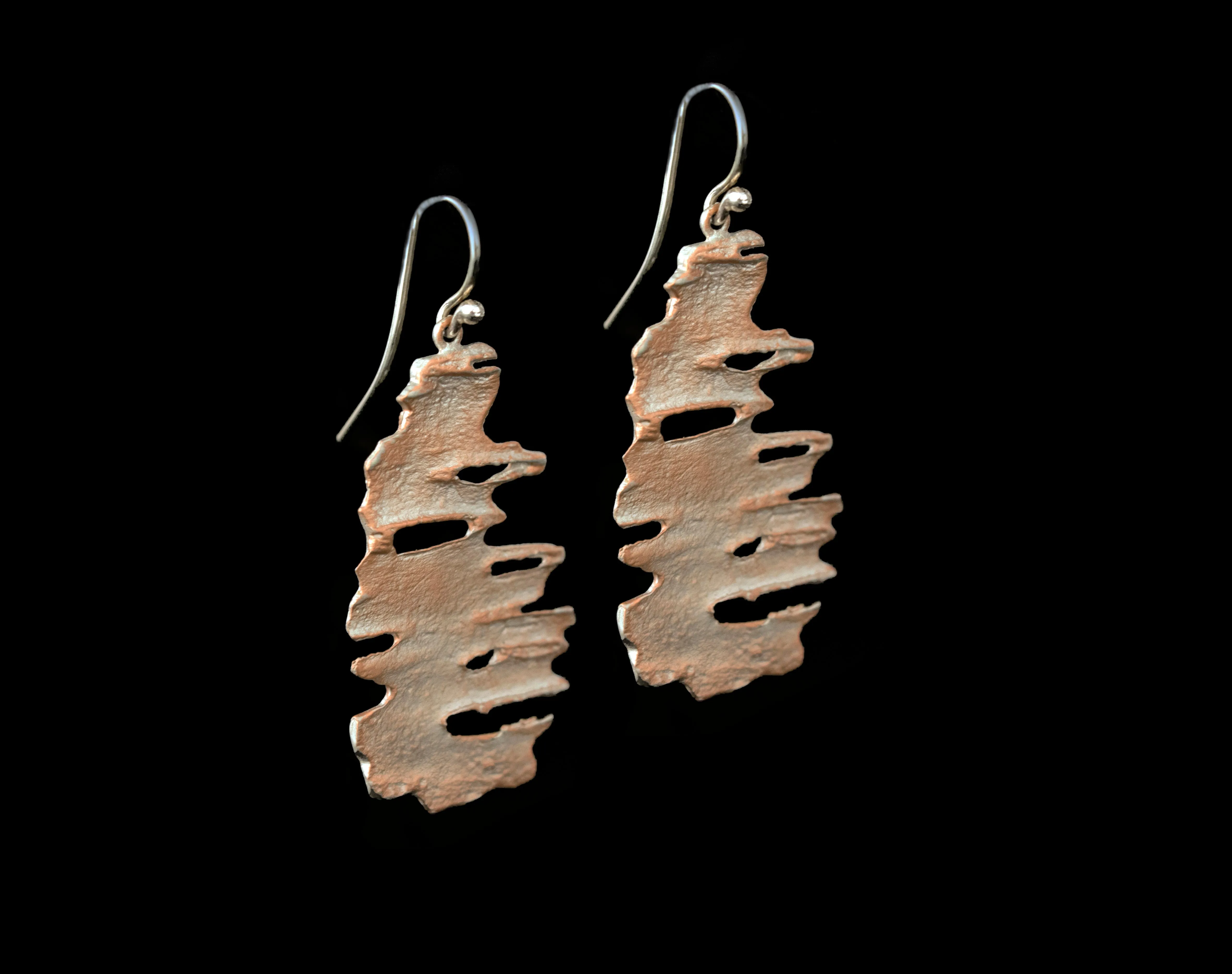 Fine Birch Silver Wire Earrings