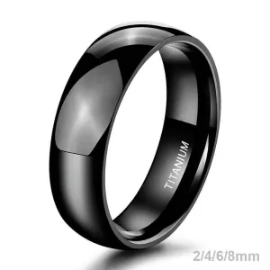 Flash Sale - Simple Black Titanium Men's Wedding Band