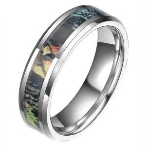 Forest Camouflage Tungsten Men's Wedding Band