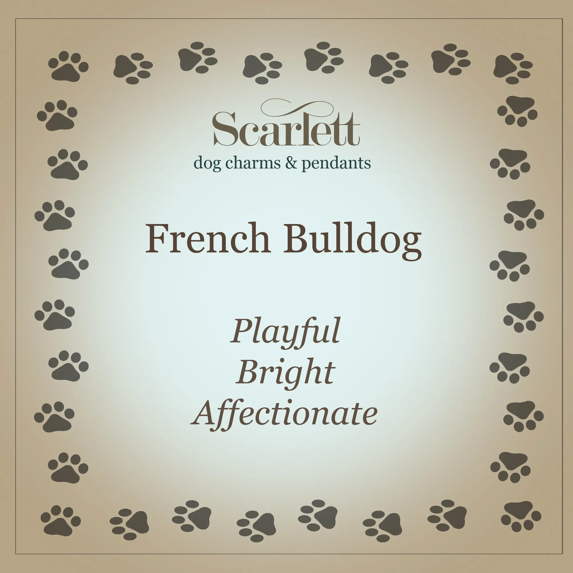 French Bulldog Silver Dog Charm Bracelet