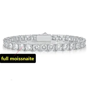 Full Moissanite Tennis Bracelet 925 Sterling Silver