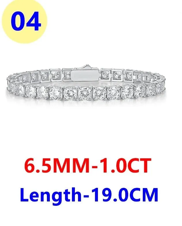 Full Moissanite Tennis Bracelet 925 Sterling Silver