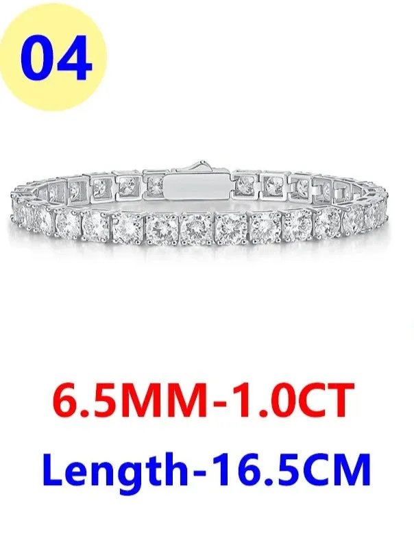 Full Moissanite Tennis Bracelet 925 Sterling Silver