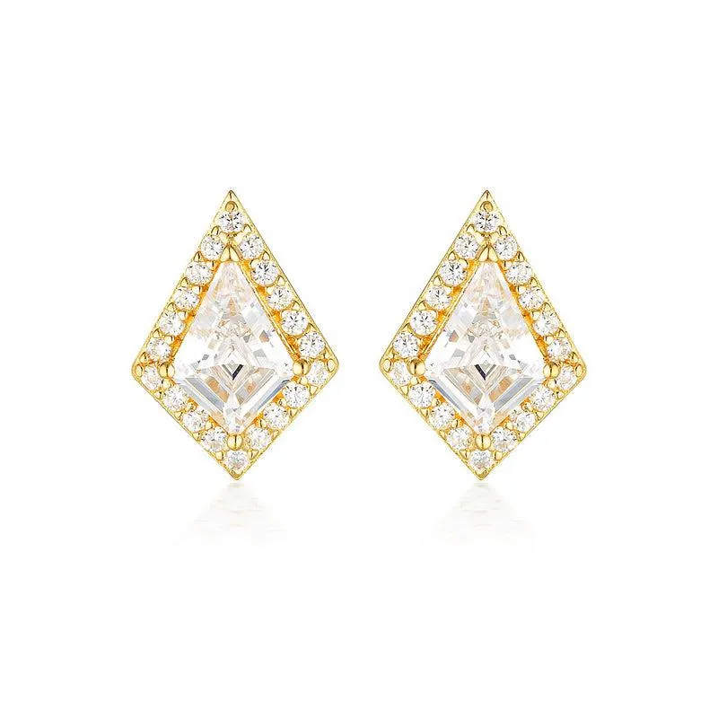 Georgini Rock Star Shield Gold Earrings