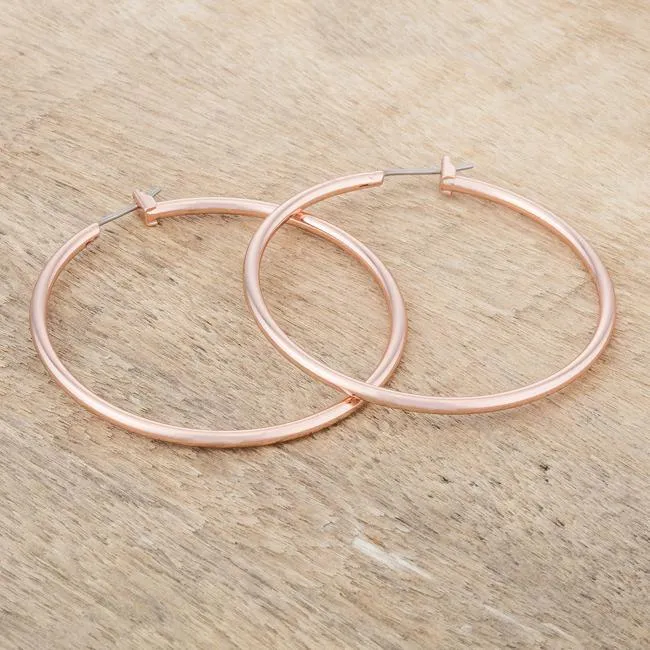 Glem Large Rose Gold Hoop Earrings | 45mm