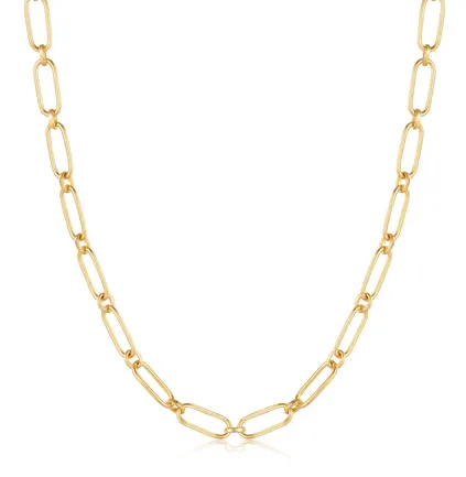 Gold Cable Connect Chunky Chain Necklace