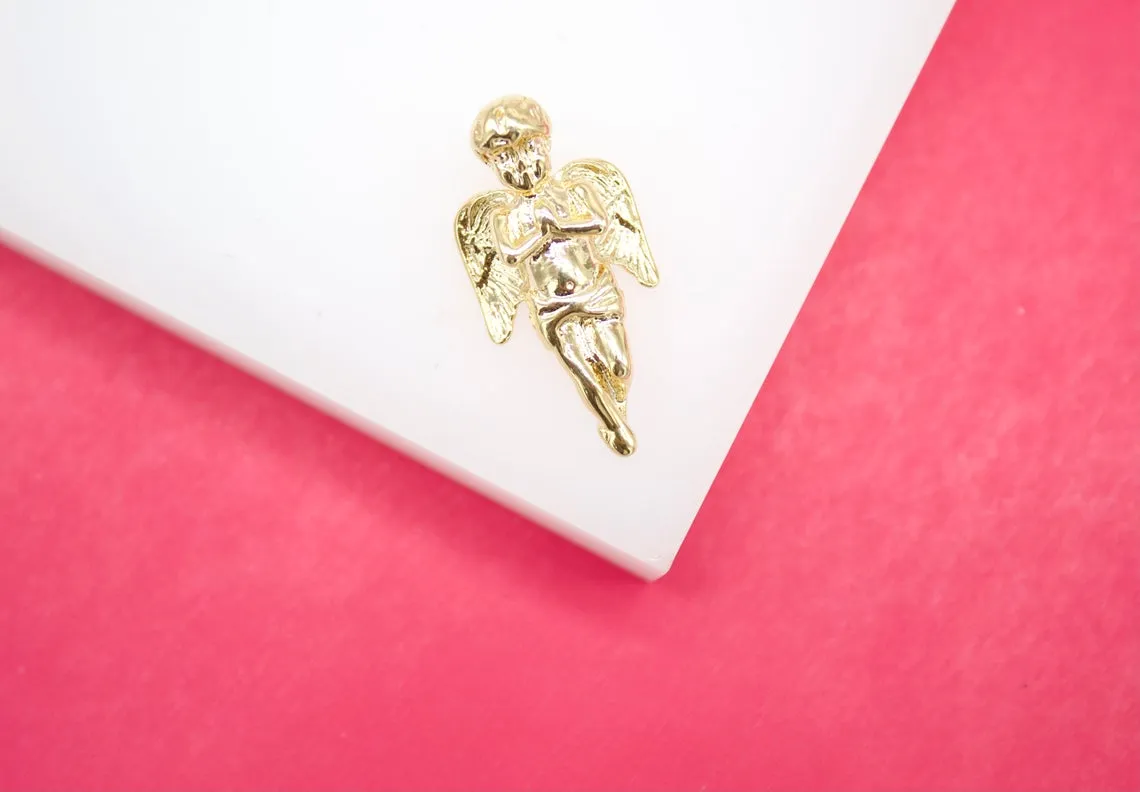 Gold Filled Praying Baby Kid Angel Pendant (A102)