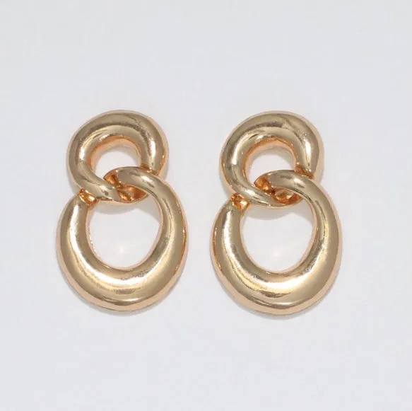 Gold Linked Earrings