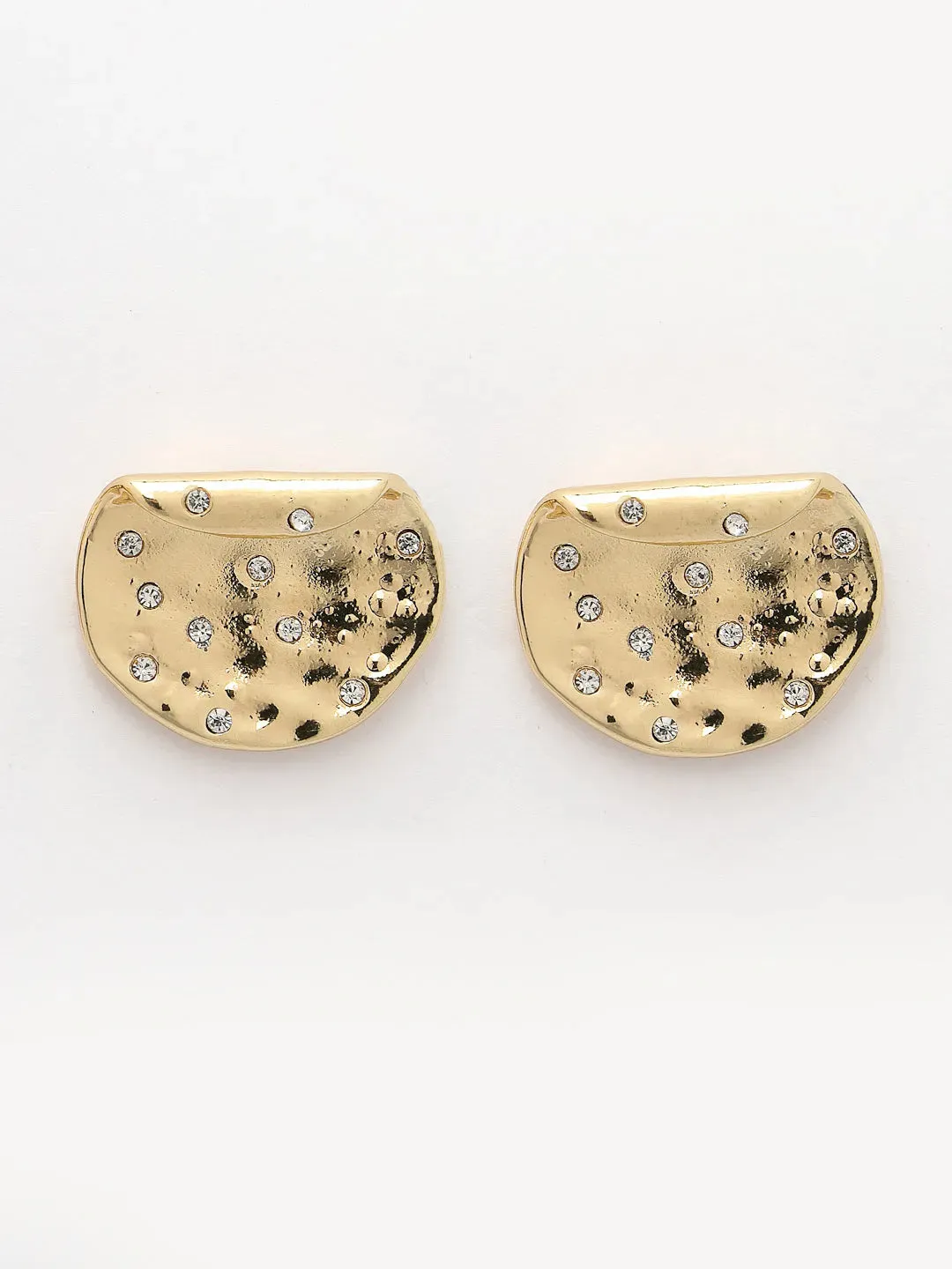 Gold-Plated Contemporary Studs Earrings