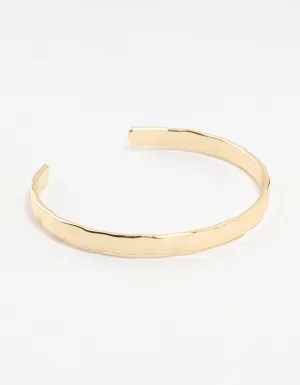 Gold Plated Hammer Wrist Cuff