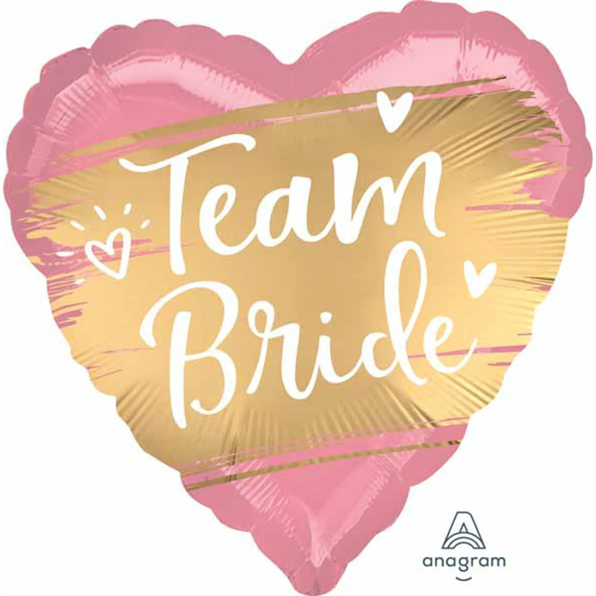 Gold Team Bride Heart Necklaces (Pack Of 40)