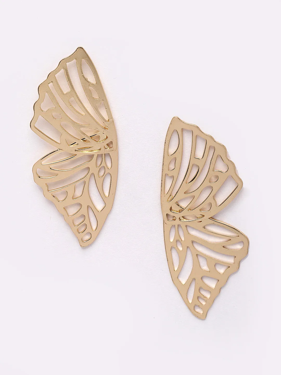 Gold-Toned Contemporary Studs Earrings