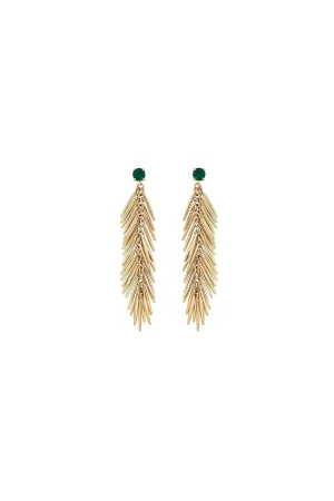 Grass Dangling Drops Earrings