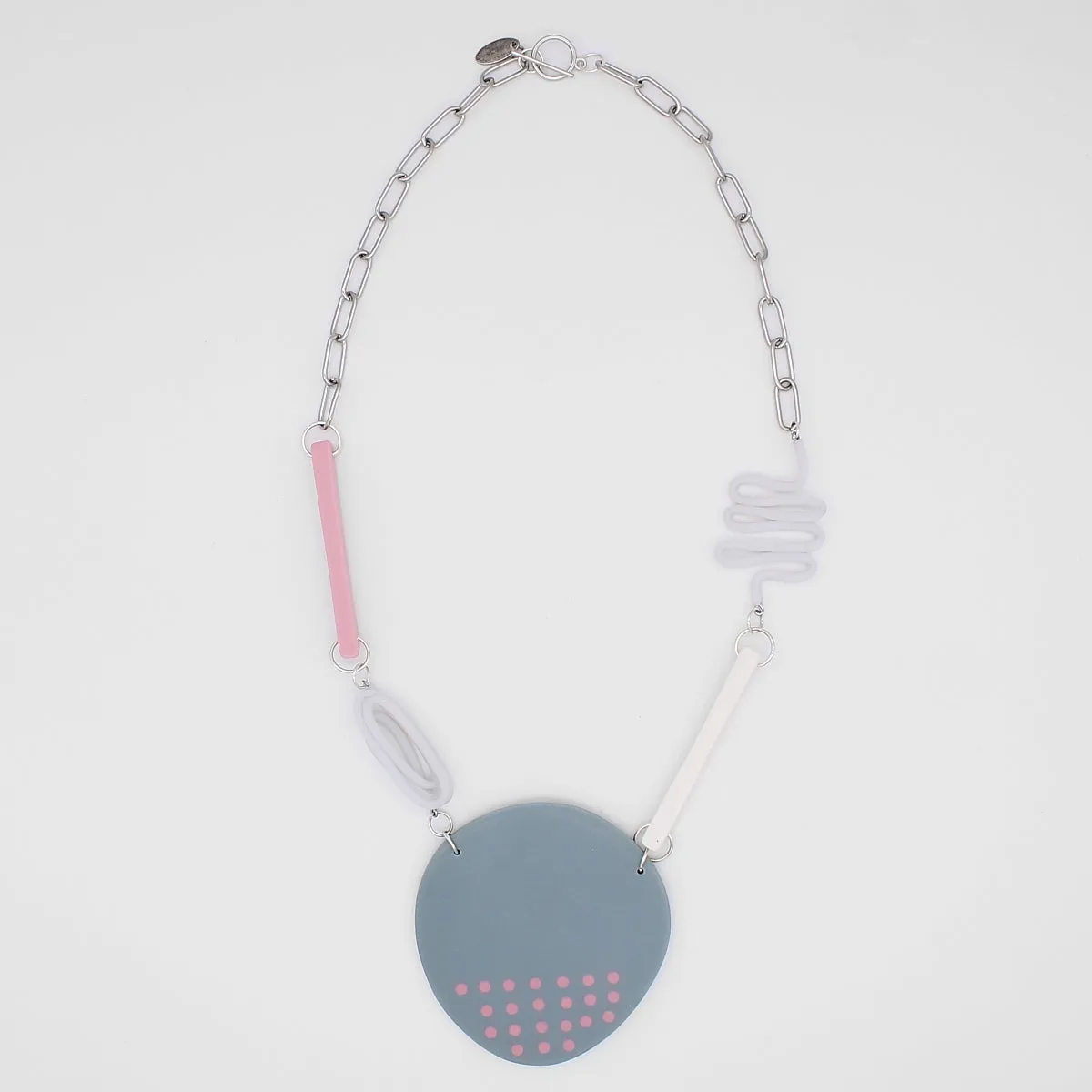 Grey and Pink Arden Statement Necklace