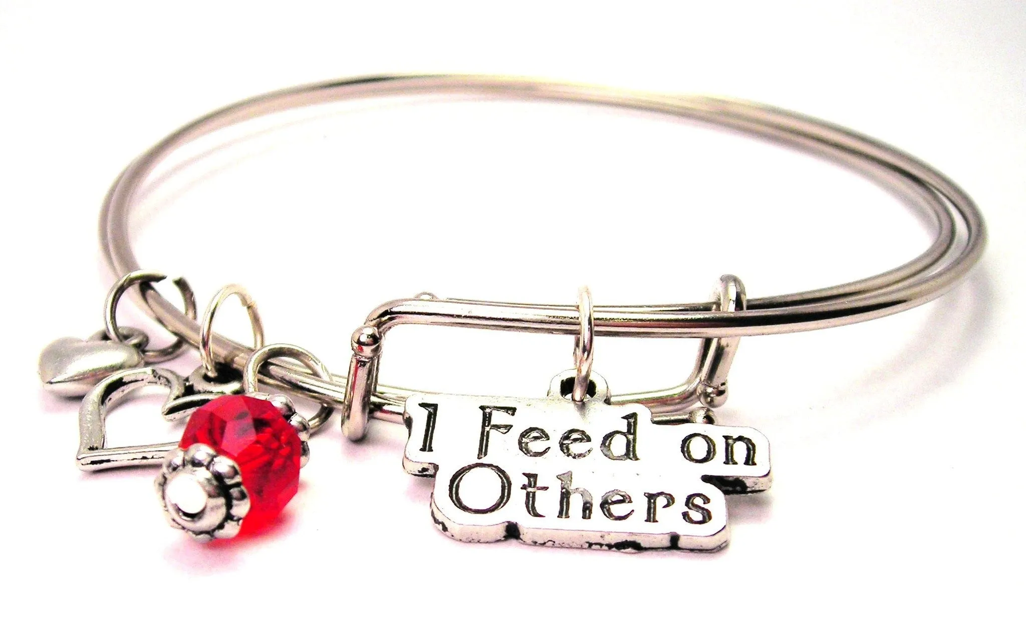 I Feed On Others Expandable Bangle Bracelet Set