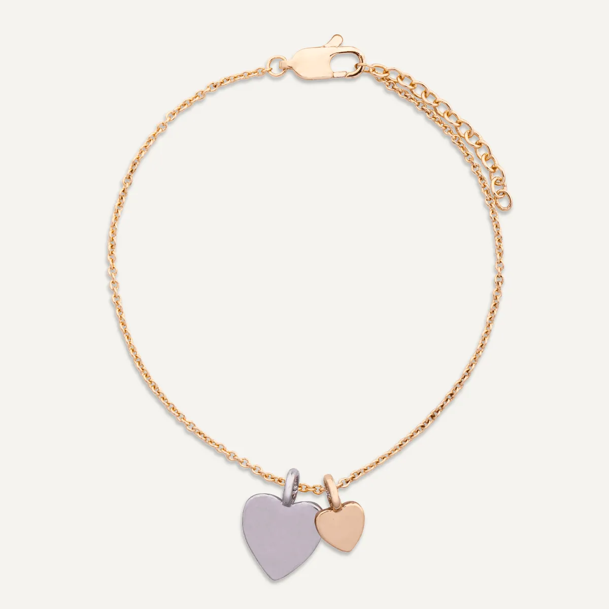 Keira Mixed Heart Duo Bracelet In Gold & Silver-Tone