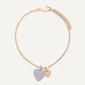 Keira Mixed Heart Duo Bracelet In Gold & Silver-Tone