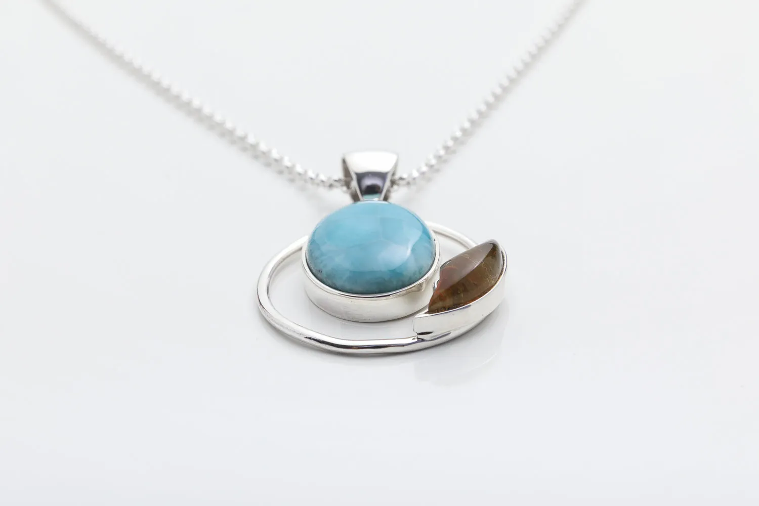 Larimar Amber Pendant Islea III