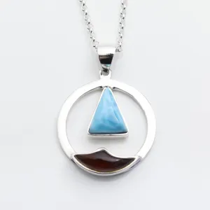 Larimar Amber Pendant Velero