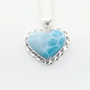 Larimar Heart Pendant Tate