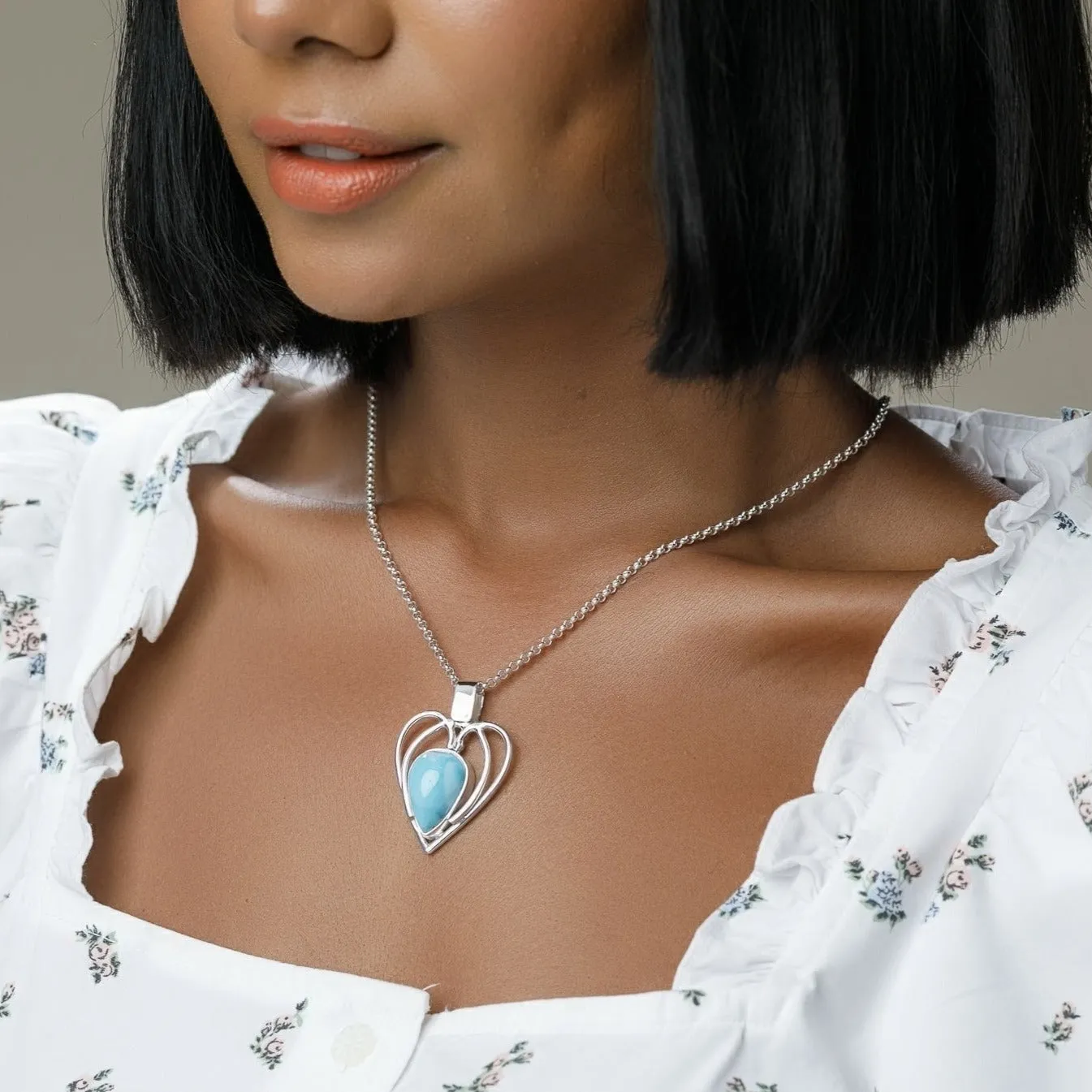 Larimar Heart Vivian