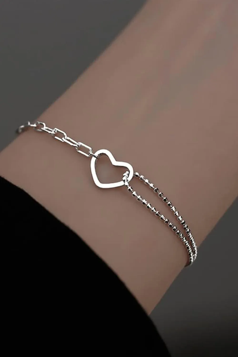 Love Heart Link Bracelets