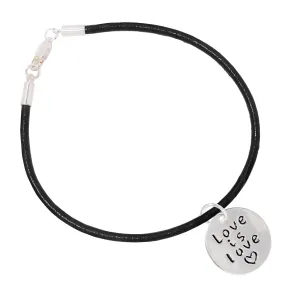 Love Is Love Black Cord Bracelets