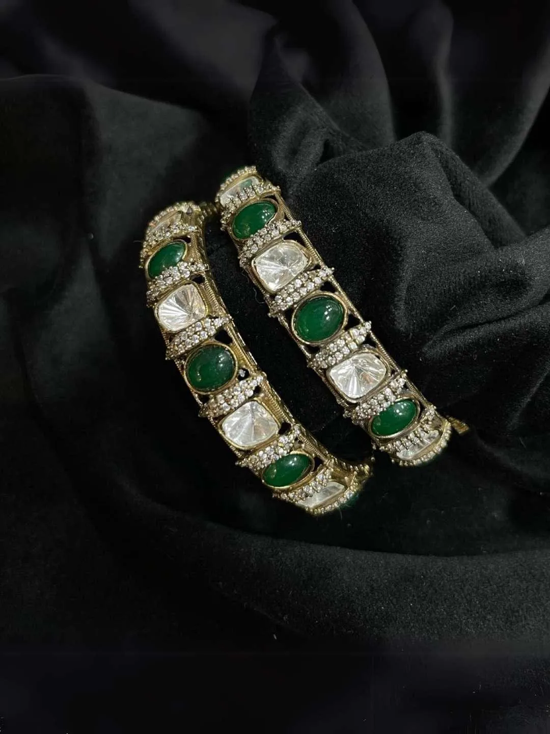 Moissanite Kundan Bangles