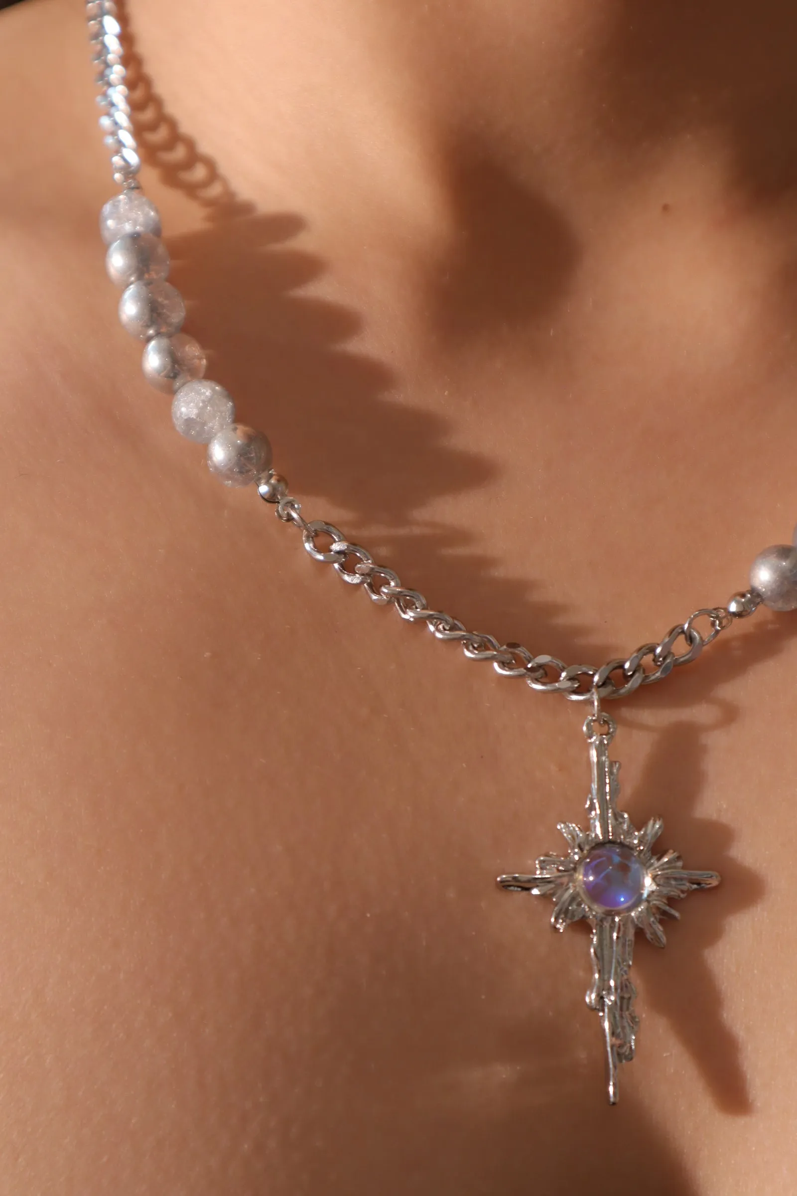 Moonstone Pole Star Necklace