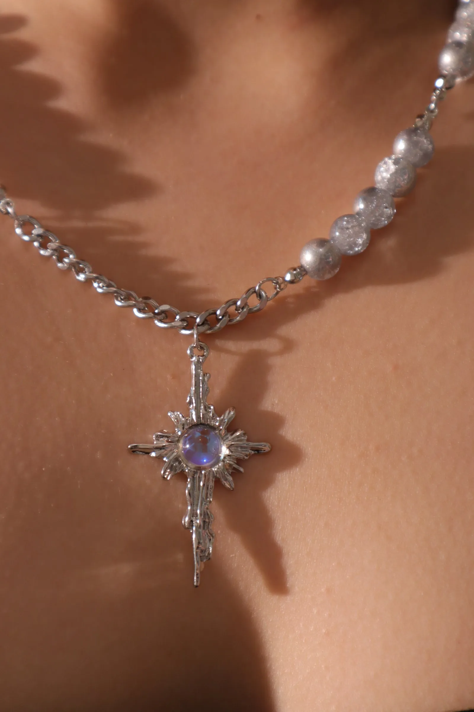 Moonstone Pole Star Necklace