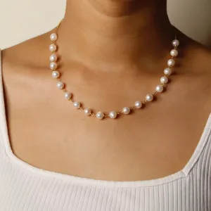 Natural Pearl Beaded Necklace| 925 Silver| 18kt Gold Plated - From Purl