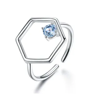 Natural Sky Blue Topaz Gemstone Real 925 Sterling Silver Rings