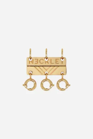 Necklet Stainless Steel Gold Triple Layering Clasp