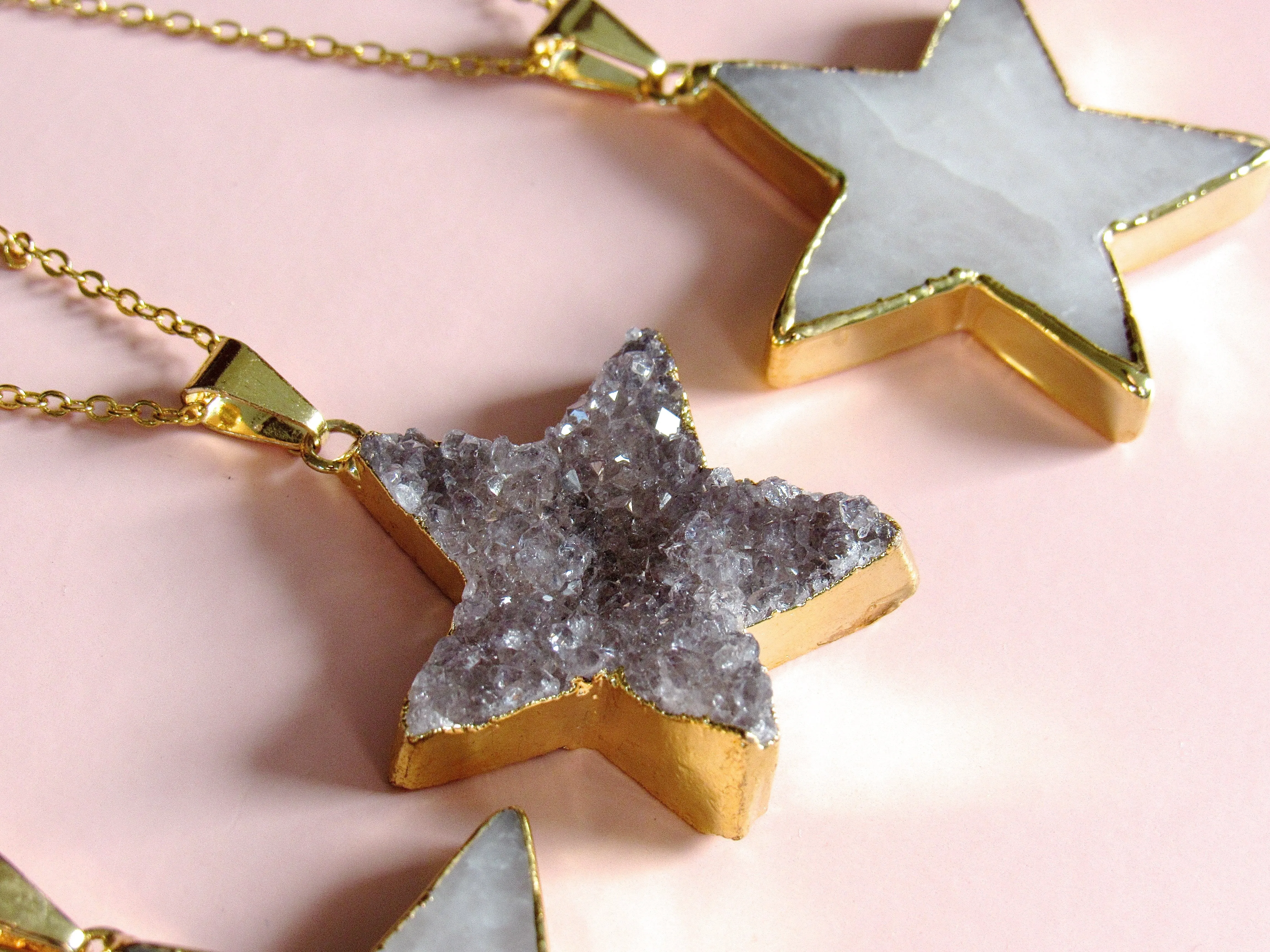 (New!) Golden Dolomite Star Necklaces