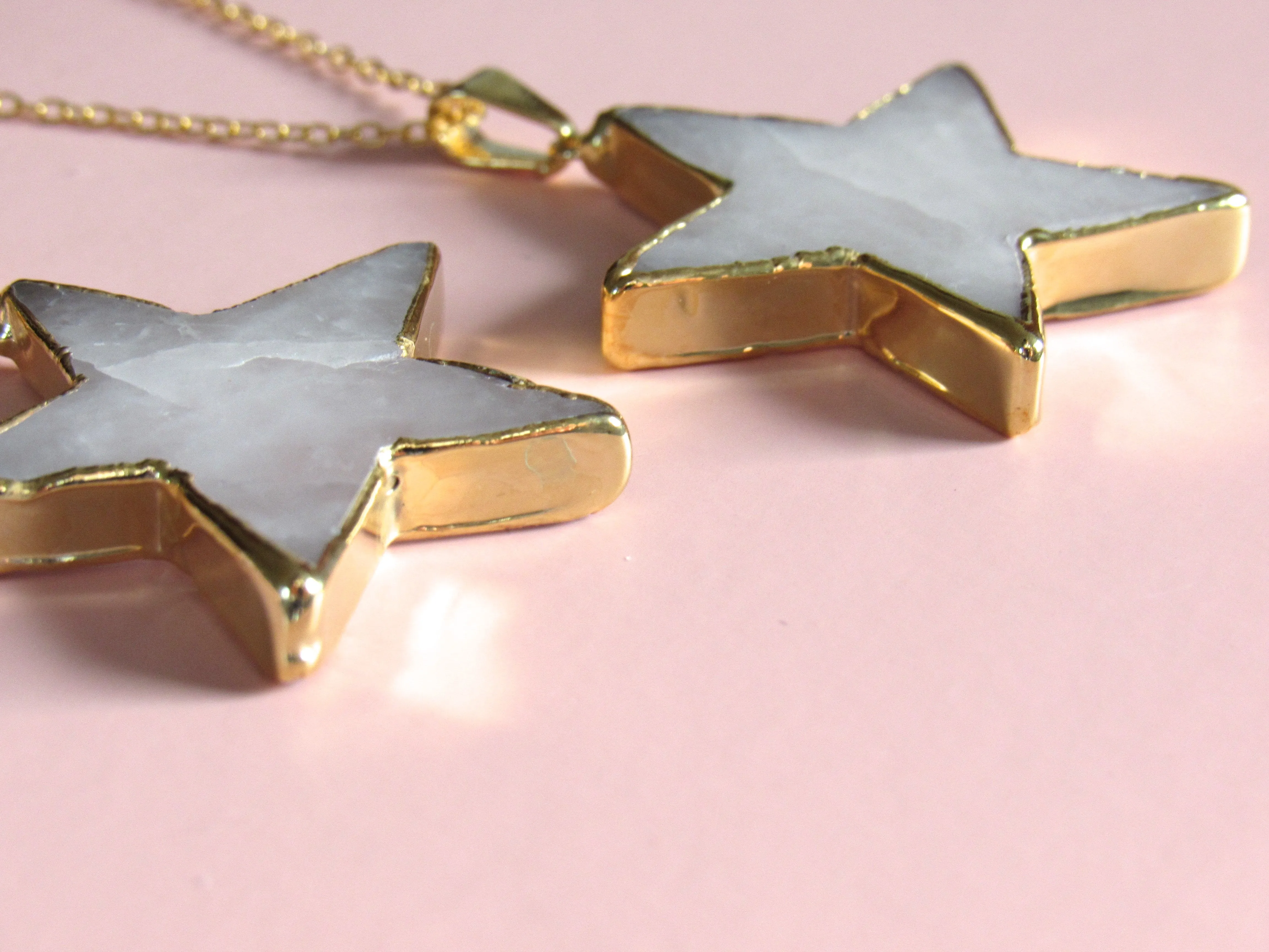 (New!) Golden Dolomite Star Necklaces