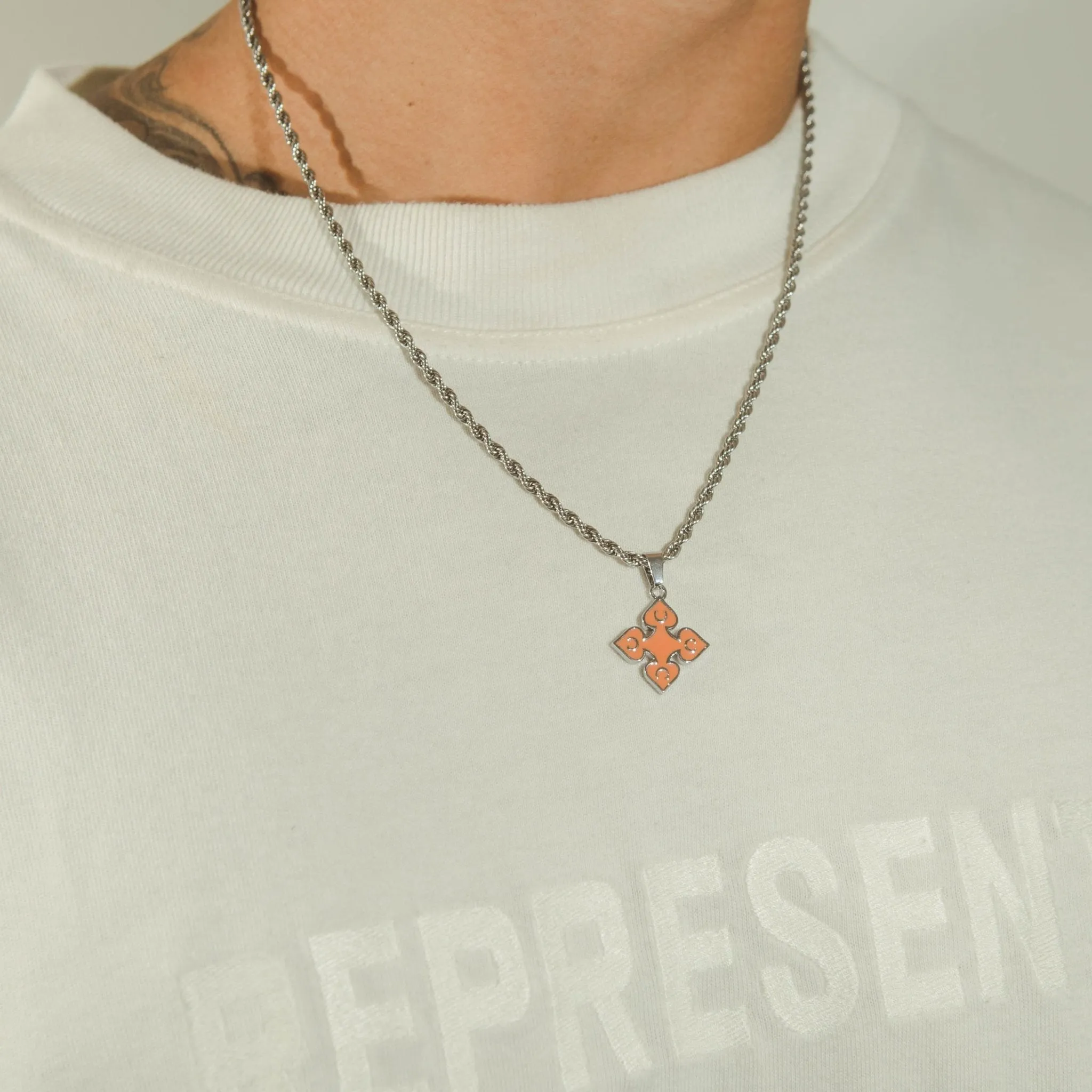 Orange Spade Pendant