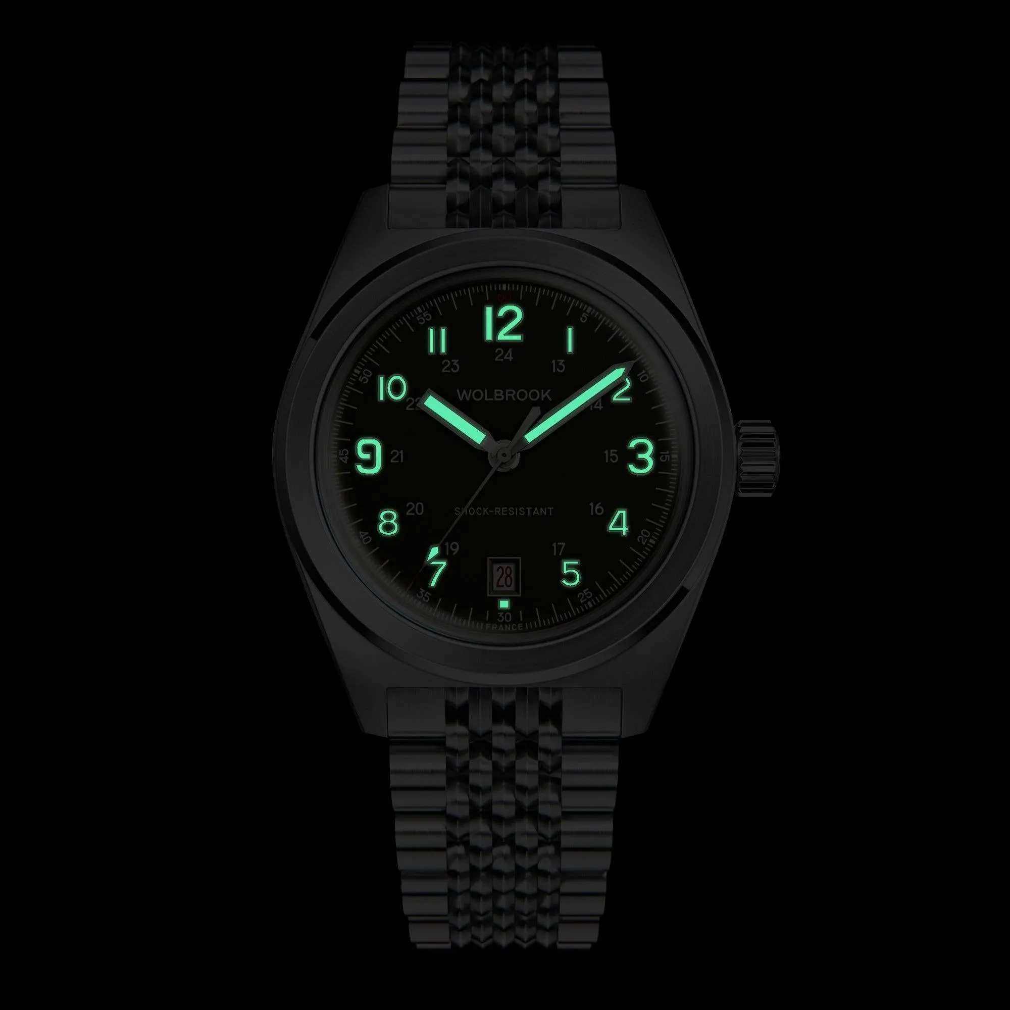 Outrider Automatic Bracelet Watch – French Army Green - 21