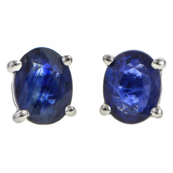 Oval Gemstone Stud Earrings