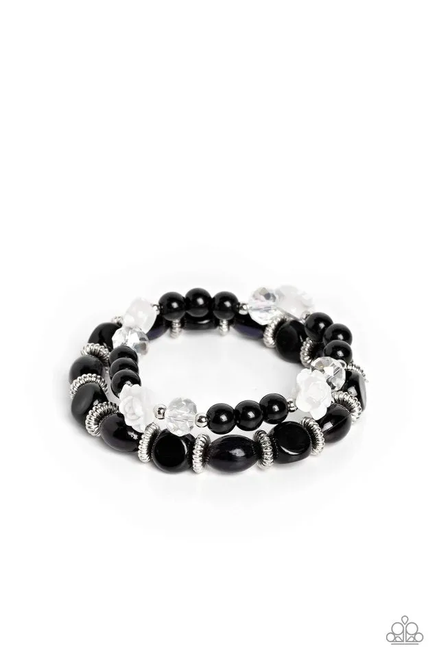 Paparazzi Bracelet ~ Who ROSE There? - Black