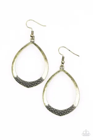 Paparazzi Earring ~ Radically Rustic - Brass