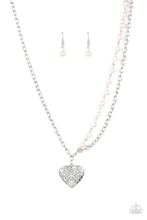 Paparazzi Necklace ~ Forever In My Heart - Pink