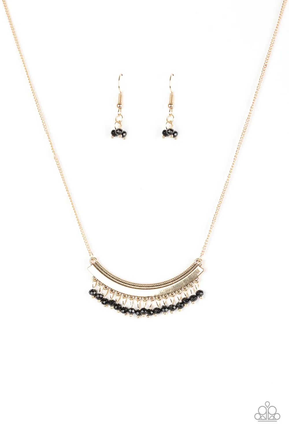 Paparazzi Necklace ~ Fringe Fever - Gold