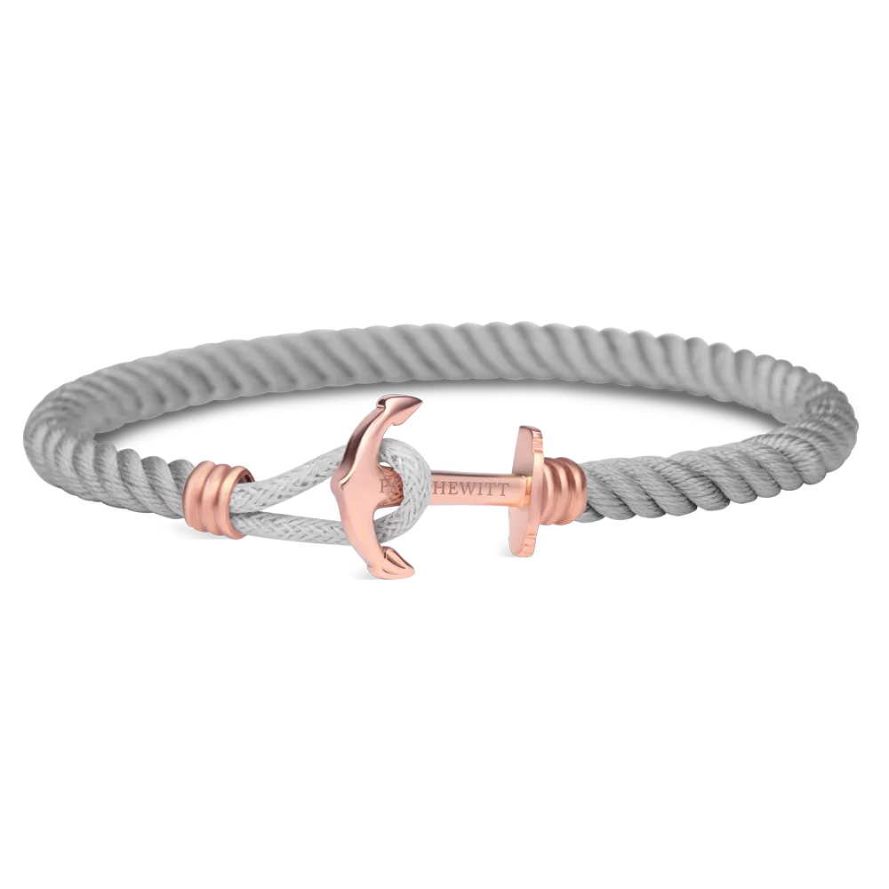 Paul Hewitt Phrep Lite Nylon Rose Gold / Grey Bracelet - XS