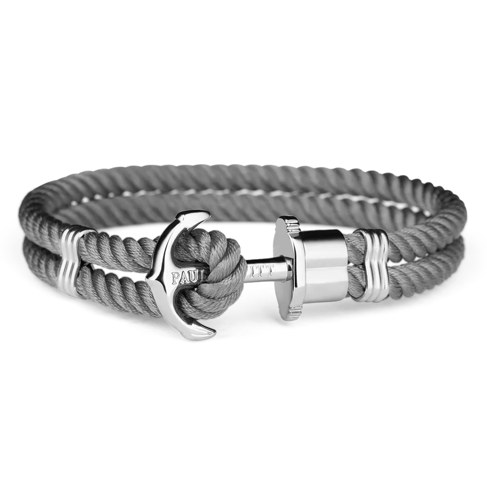 Paul Hewitt Phrep Nylon Silver / Grey Bracelet - L