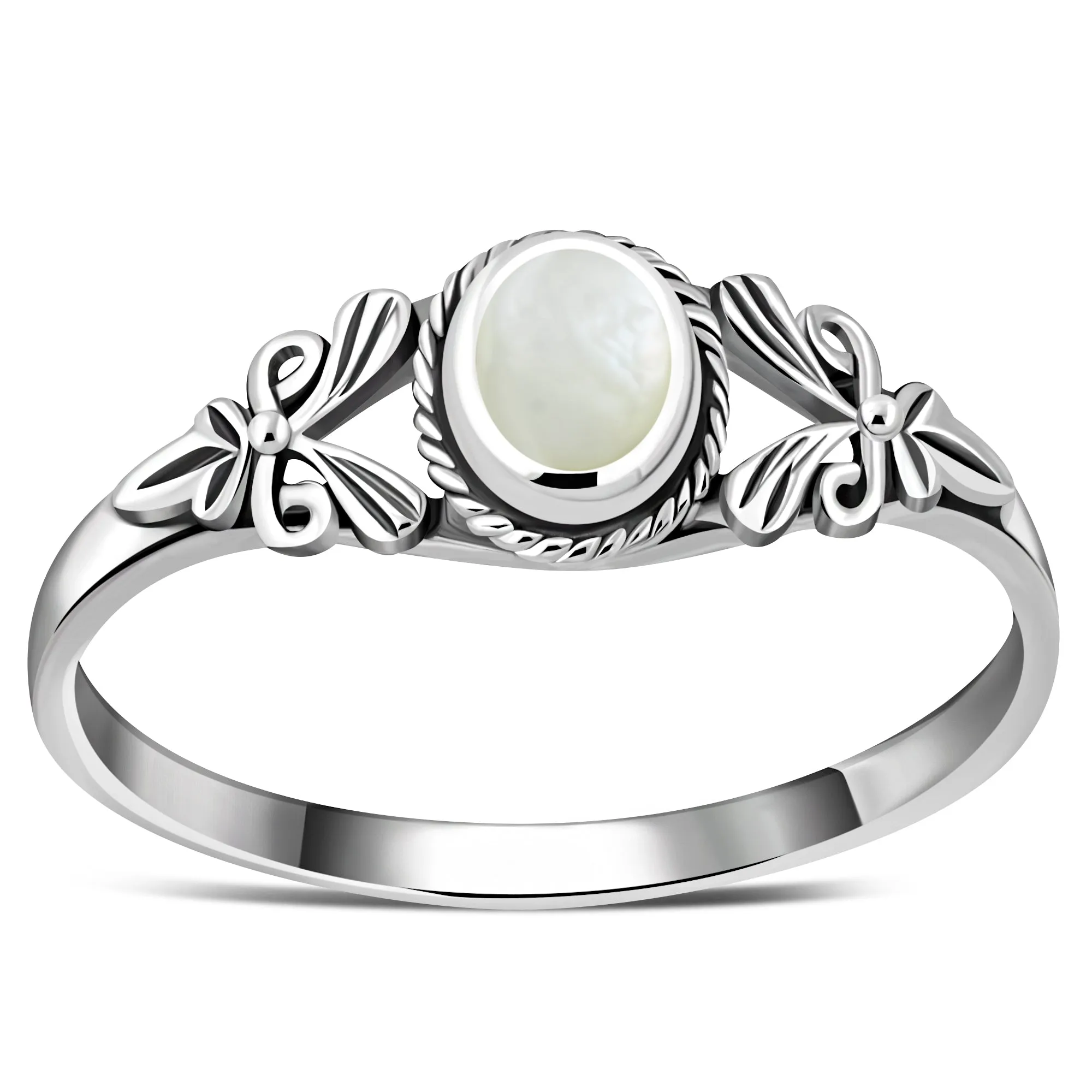 Petals Mother of Pearl Sterling Silver Ring