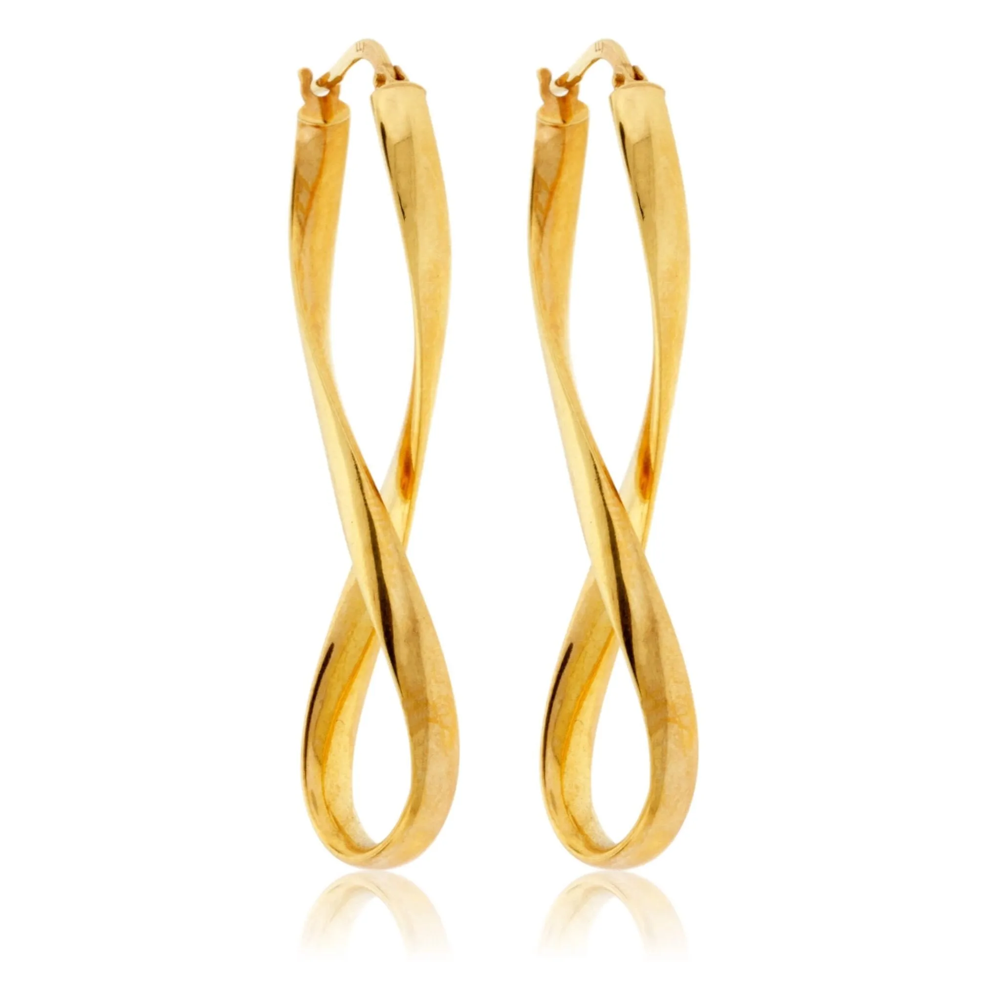 Polished Infinity Hoop Earrings