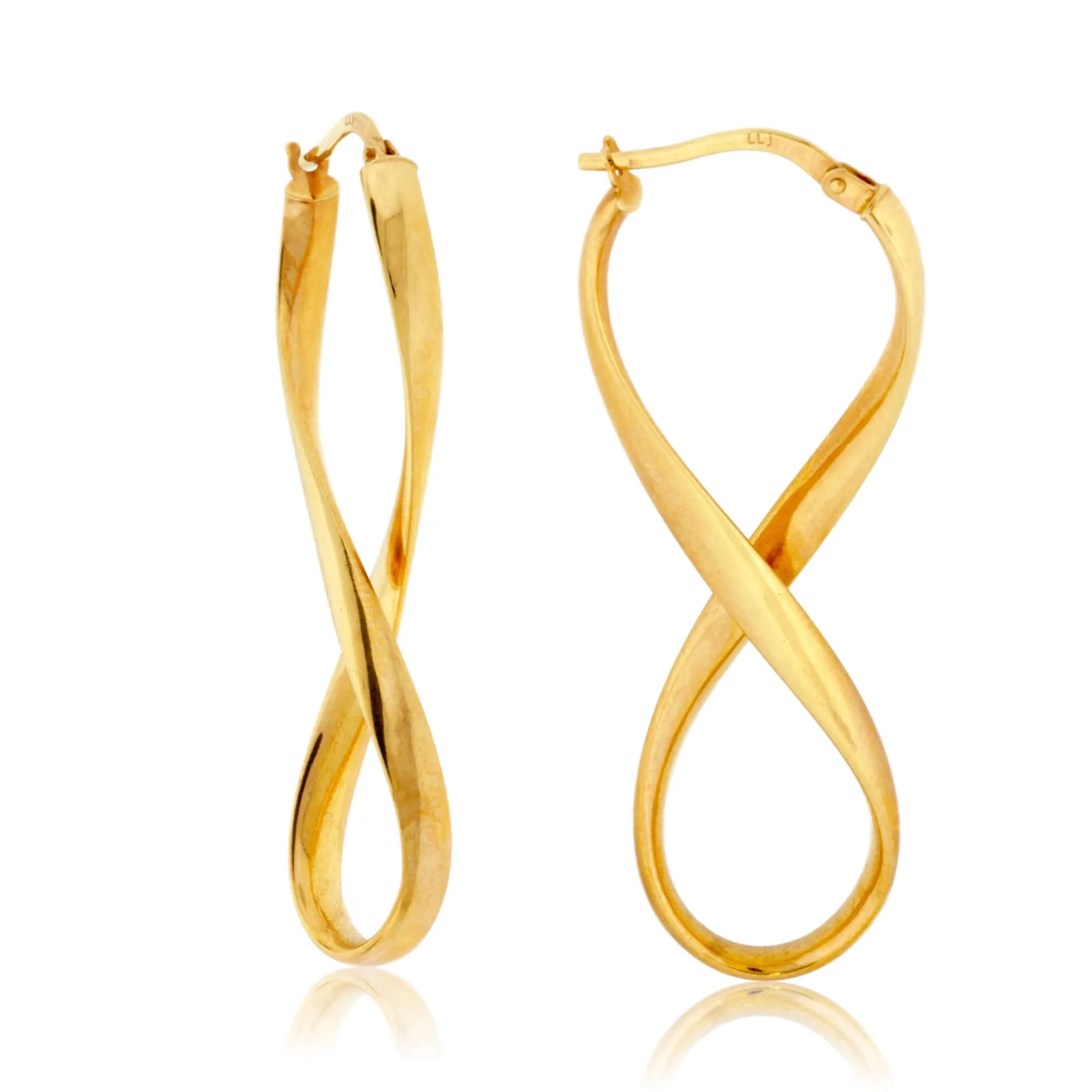 Polished Infinity Hoop Earrings