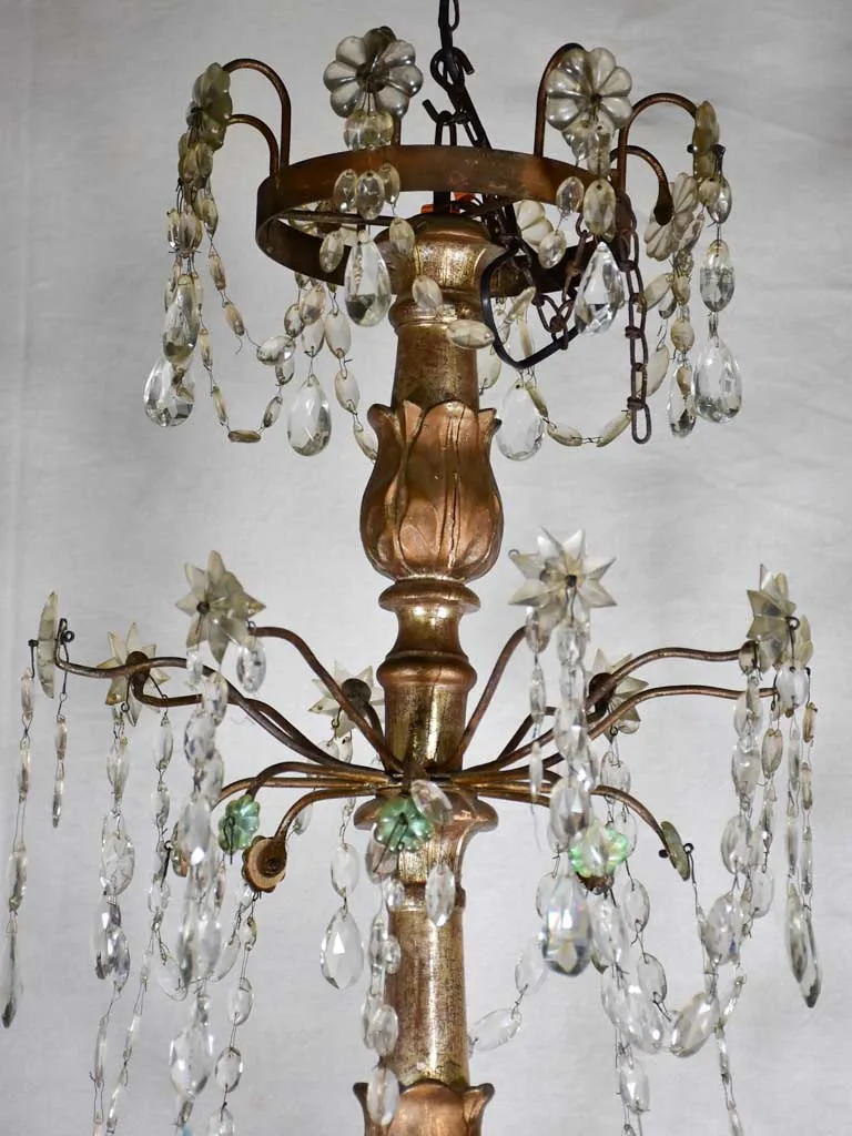 RESERVED Large early 19th-century Italian chandelier 45" x 30¾"