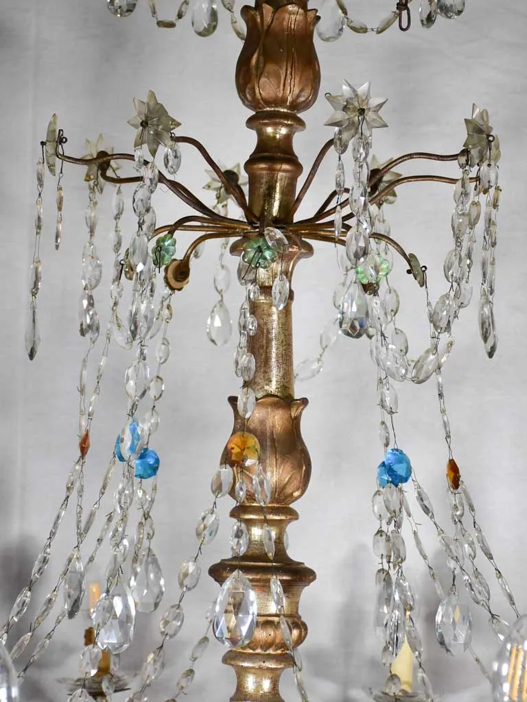 RESERVED Large early 19th-century Italian chandelier 45" x 30¾"