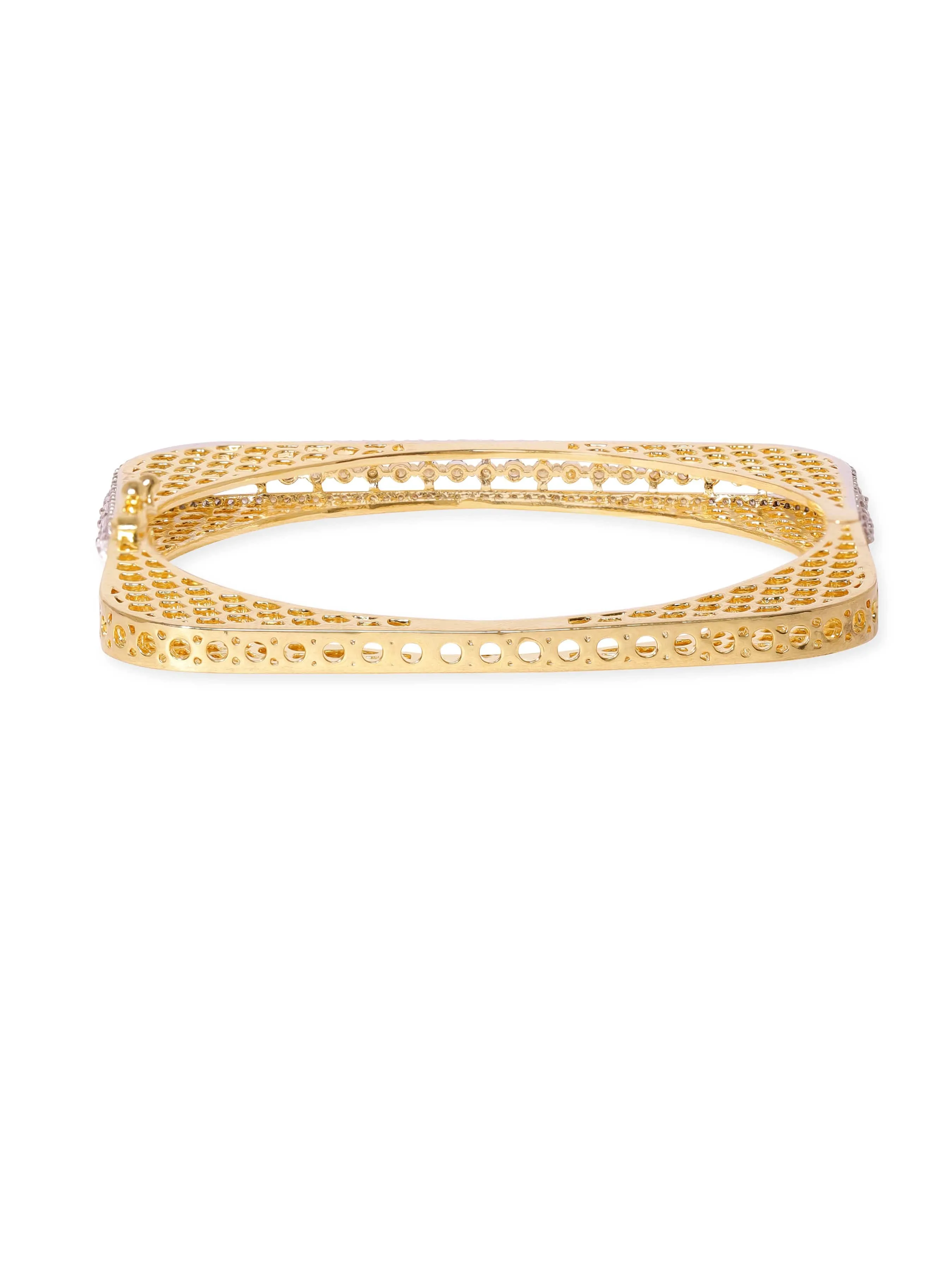 Rubans 22K Gold Plated Zirconia Studded Elegant Bracelet